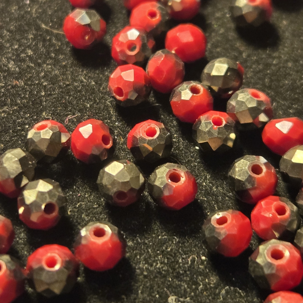Elegant Red and Black Beads
